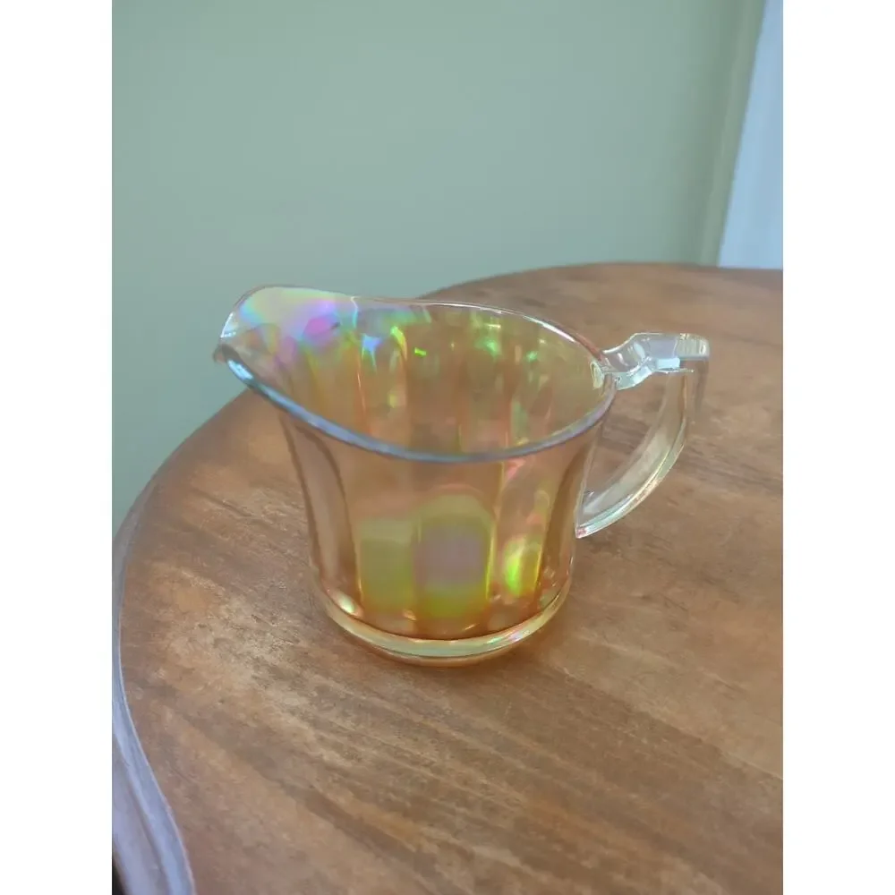 Vintage Carnival Glass Paneled Creamer